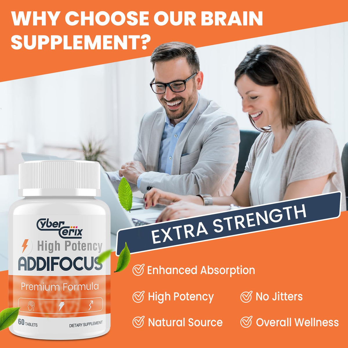 Back view of CyberCerix 17-in-1 Brain Supplement packaging