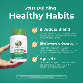 Back view of MARYRUTH'S Super Greens Gummies bottle
