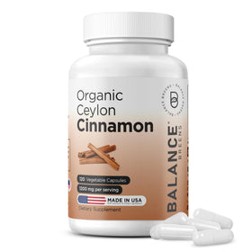Balancebreens Organic Ceylon Cinnamon 1200mg supplement front view