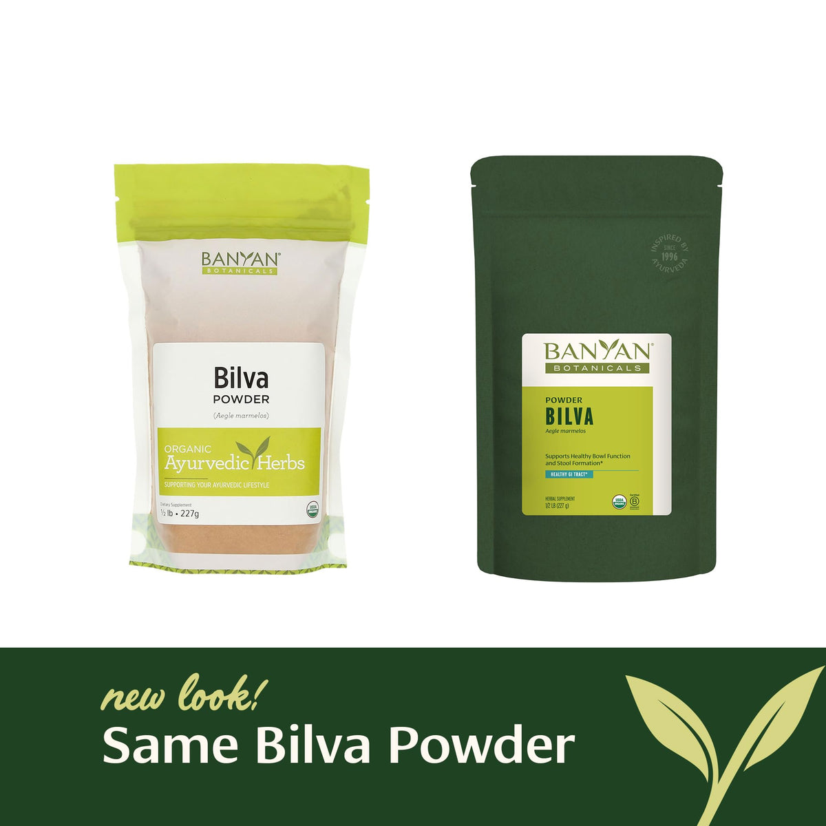 Banyan Botanicals Organic Bilva Powder mixed in a cup of tea