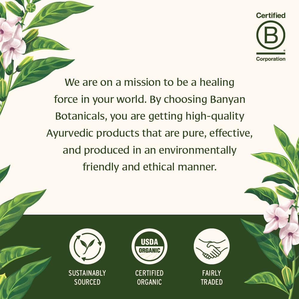 Banyan Botanicals Organic Bilva Powder with fresh bael fruit