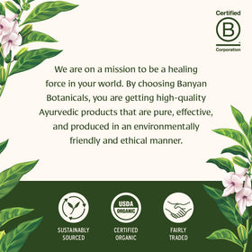 Banyan Botanicals Organic Bilva Powder with fresh bael fruit