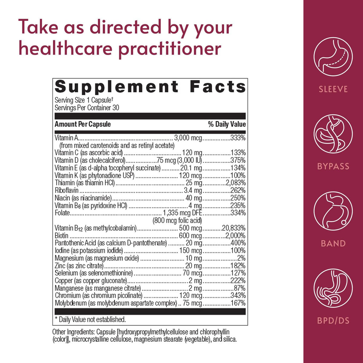 Bariatric Advantage Ultra Solo Without Iron nutritional information