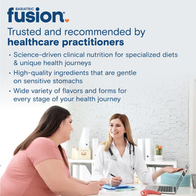 Bariatric Fusion multivitamin with a measuring spoon