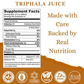 BASIC AYURVEDA Triphala Juice bottle side view