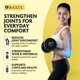 BAXYL Liquid Hyaluronic Acid Supplement with measuring cup