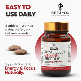 BEE & YOU Ginseng Tablets close-up of tablets