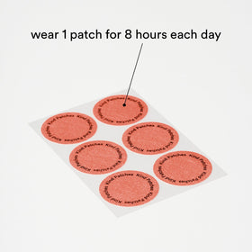 Berberine patch close-up with natural ingredients listed
