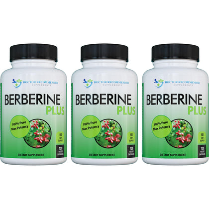 Berberine Plus 1200mg veggie capsules front view