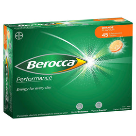 Berocca Orange Effervescent Tablets 45-Count front view
