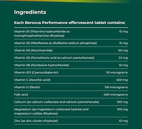Berocca Orange Effervescent Tablets 45-Count on kitchen counter