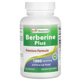 Best Naturals Berberine Plus 1000mg 120 Capsules front view