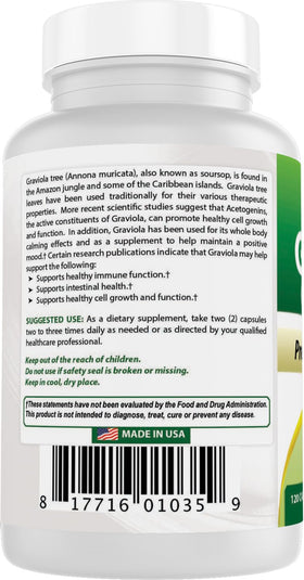 Best Naturals Graviola Capsules with a glass of water