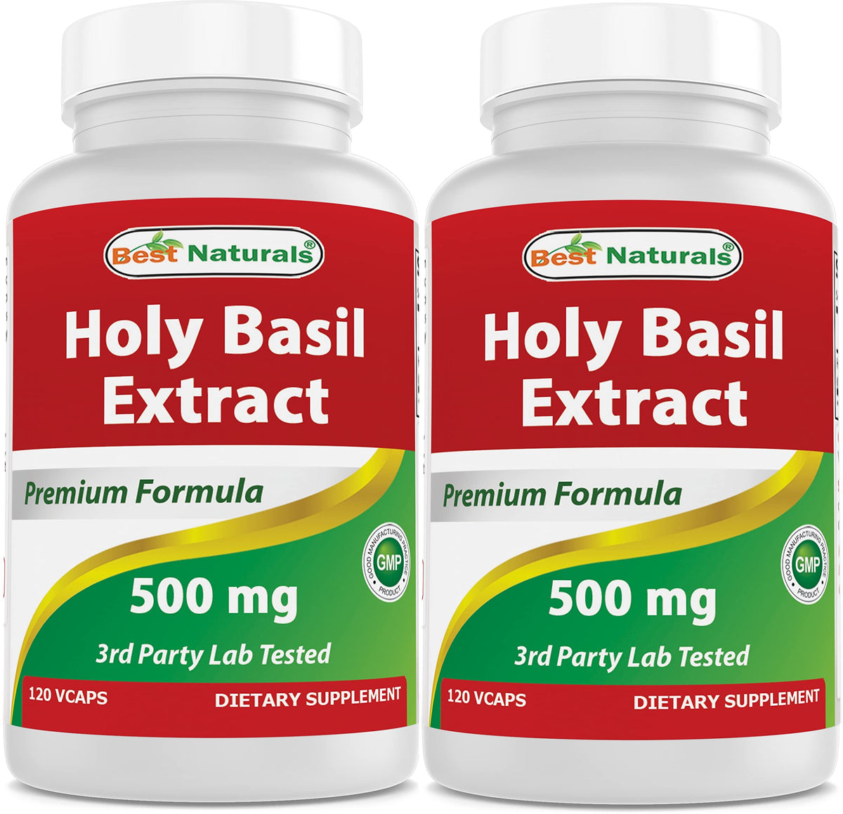 Best Naturals Holy Basil Extract 500 mg front view of packaging