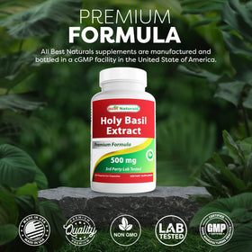 Best Naturals Holy Basil Extract 500 mg ingredients list
