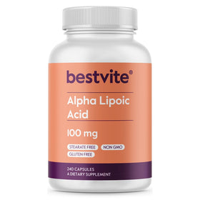 BESTVITE Alpha Lipoic Acid 100mg 240 capsules front view