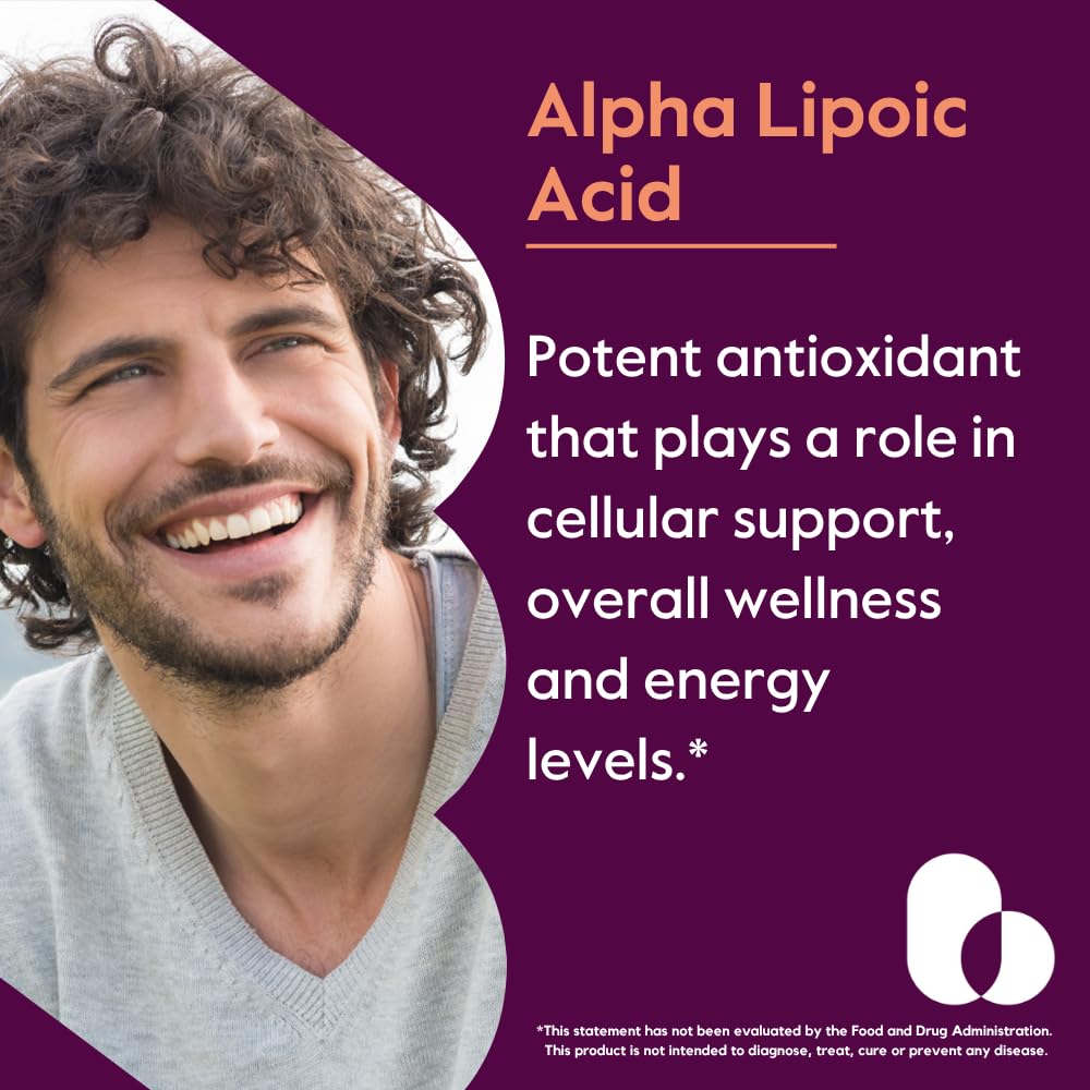 BESTVITE Alpha Lipoic Acid 100mg 240 capsules side view