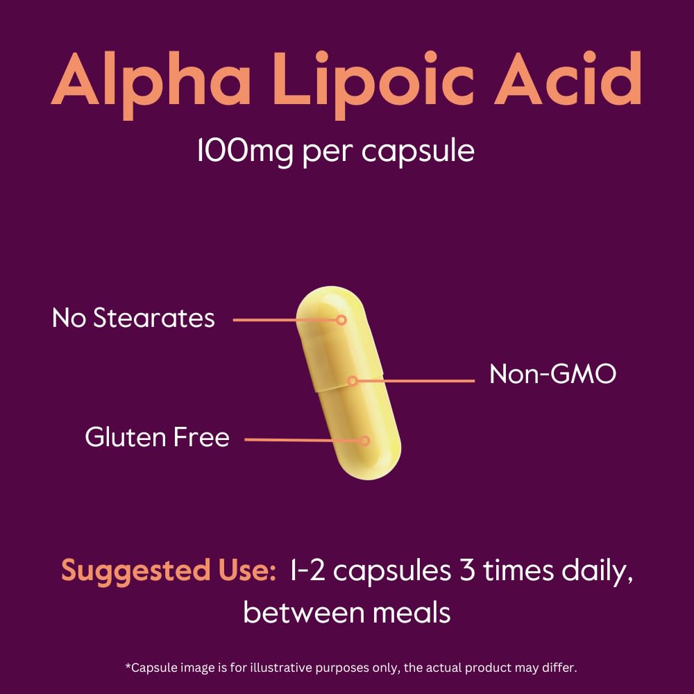 BESTVITE Alpha Lipoic Acid 100mg capsules close-up