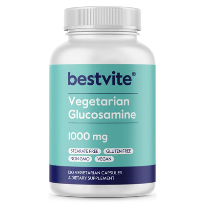 BESTVITE Vegetarian Glucosamine 1000mg 120 Veg Caps front view