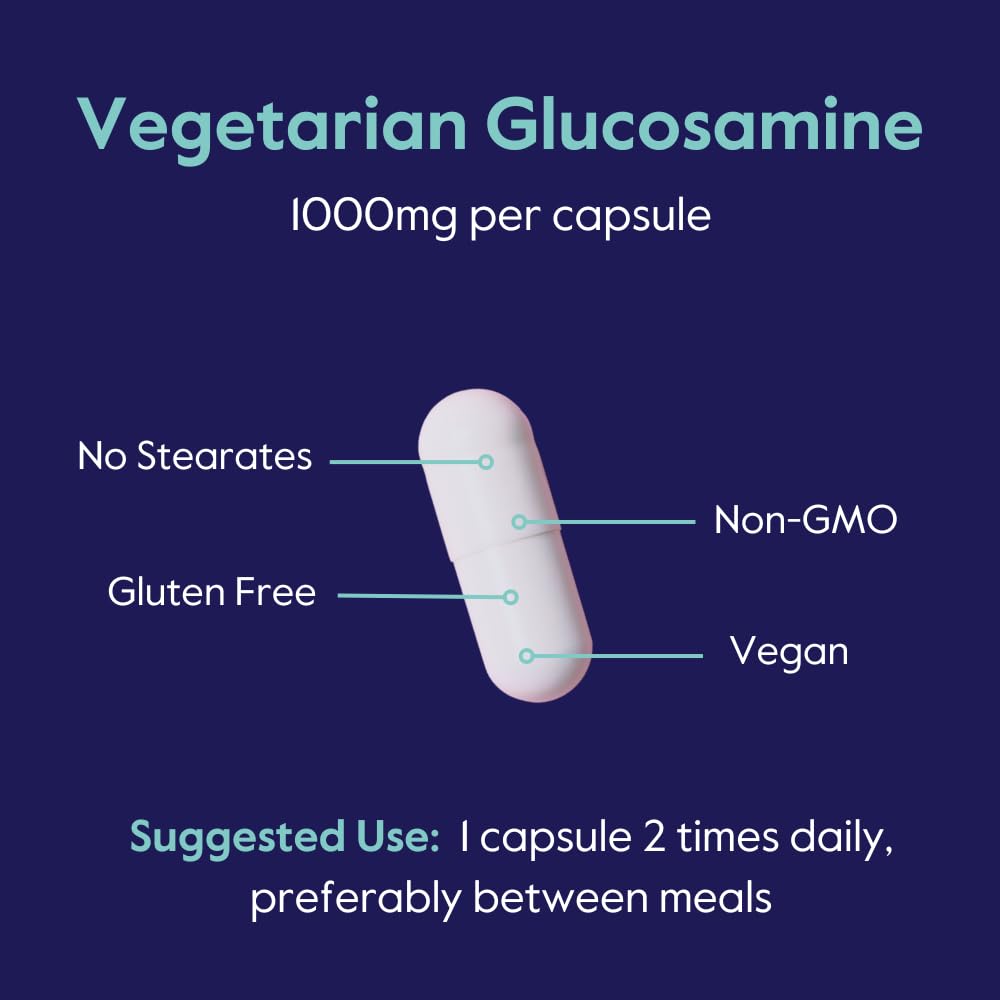 BESTVITE Vegetarian Glucosamine 1000mg bottle with measuring spoon