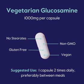 BESTVITE Vegetarian Glucosamine 1000mg bottle with measuring spoon