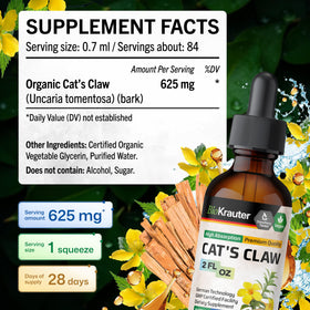 BIO KRAUTER Cats Claw Tincture with measuring spoon