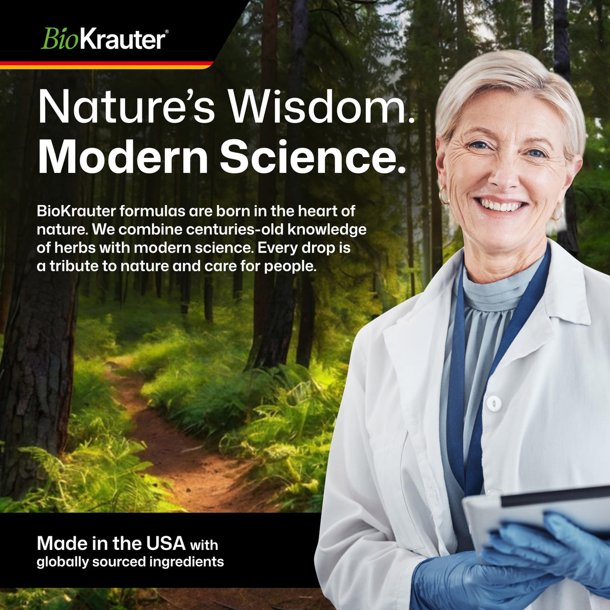 BIO KRAUTER Perimenopause & Menopause Supplements with measuring spoon