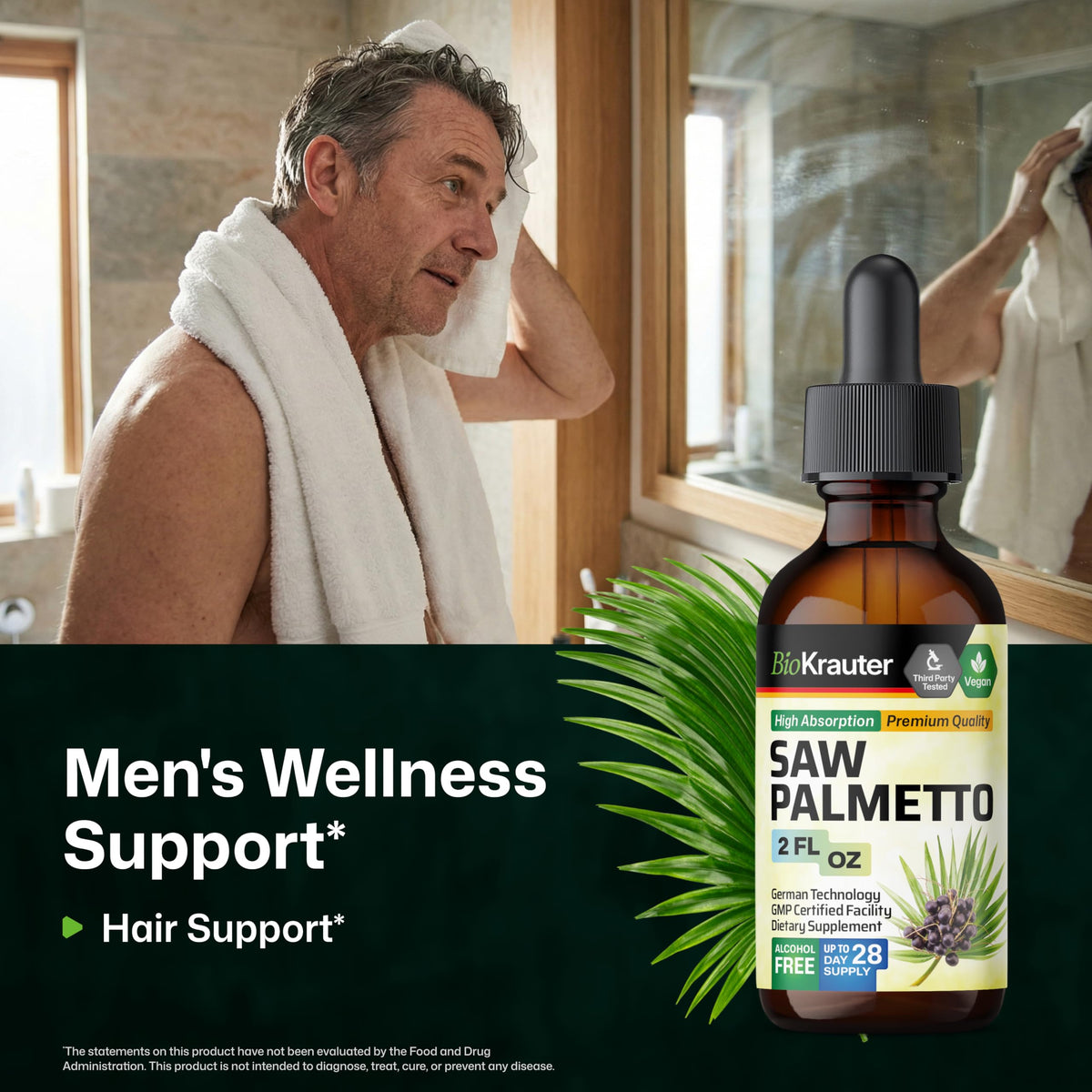 BIO KRAUTER Saw Palmetto Tincture bottle with label