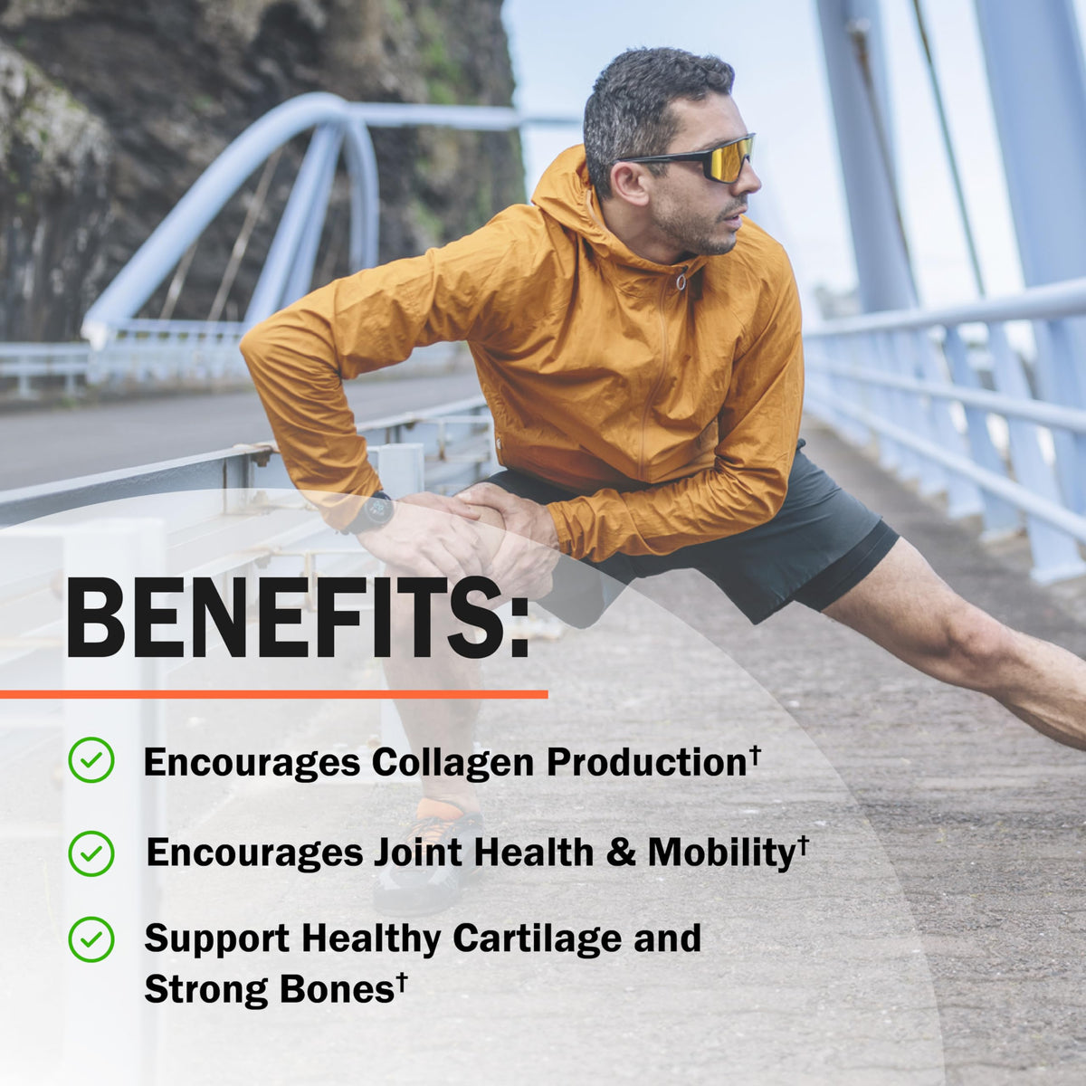 BioSchwartz Glucosamine Chondroitin MSM Supplement capsules in a hand
