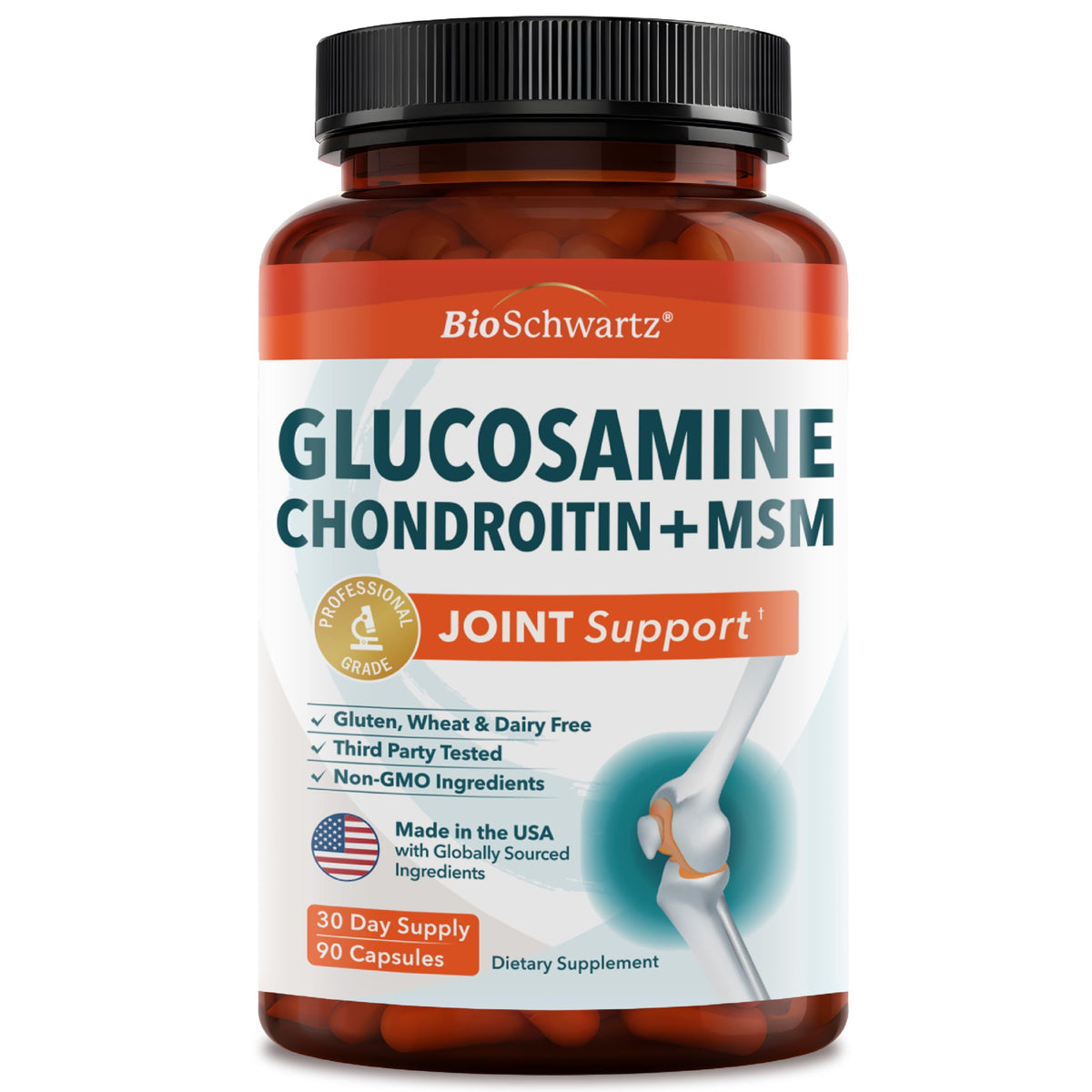 BioSchwartz Glucosamine Chondroitin MSM Supplement ingredients list
