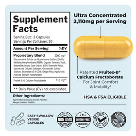 BioSchwartz Glucosamine Chondroitin MSM Supplement label close-up