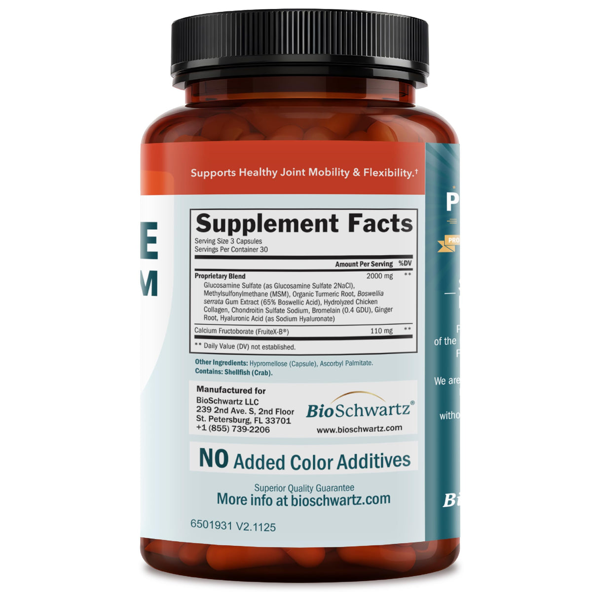 BioSchwartz Glucosamine Chondroitin MSM Supplement packaging