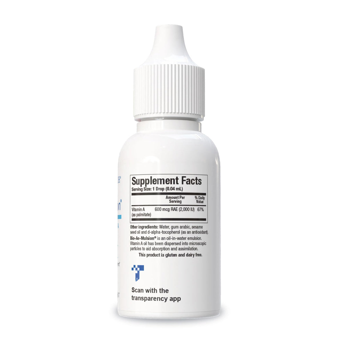 BIOTICS RESEARCH Bio Ae Mulsion side view with dosage information