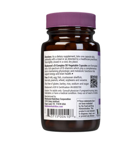 Bluebonnet B Complex 50 Vegetable Capsules packaging