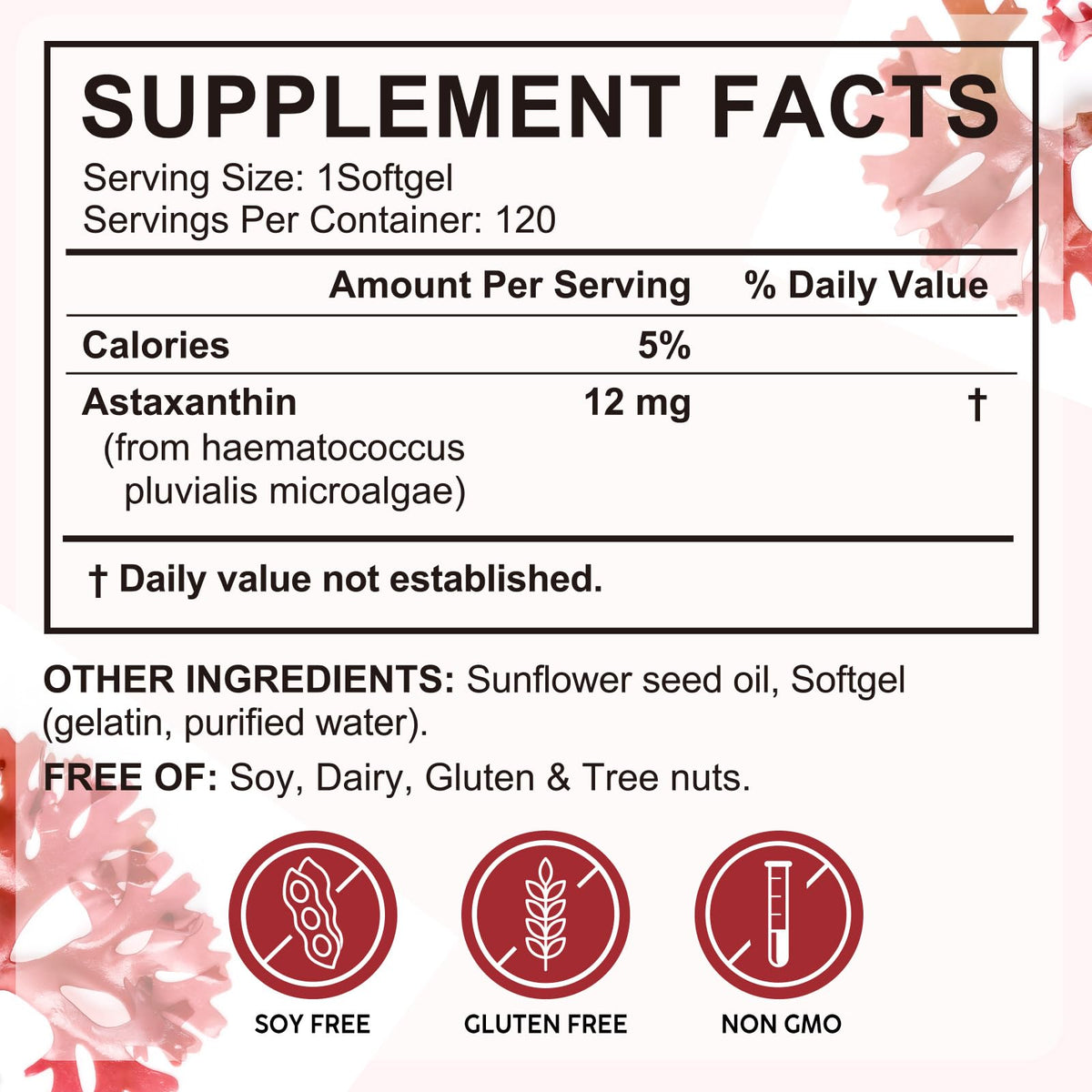 BOIUOITI Astaxanthin Softgels opened pouch showing softgels