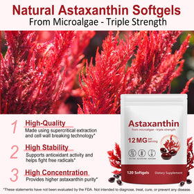 BOIUOITI Astaxanthin Softgels with a glass of water