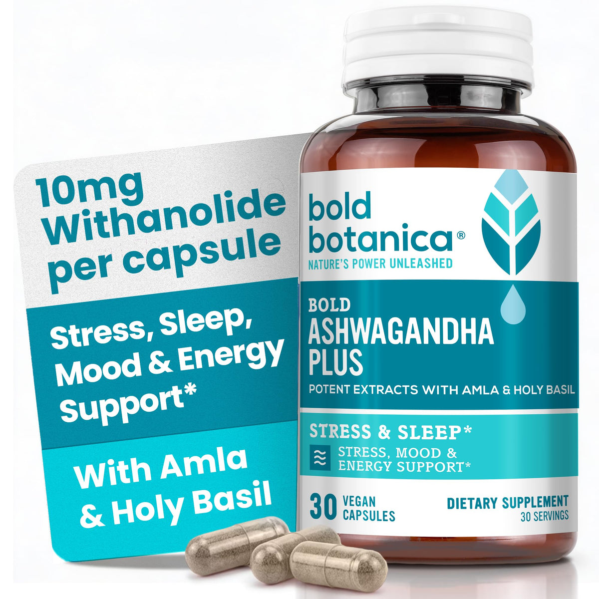 Bold Botanica Ashwagandha Supplement 150g bottle front view