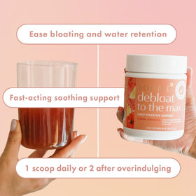 Boobie Brands Debloat to the Max ingredients list on packaging