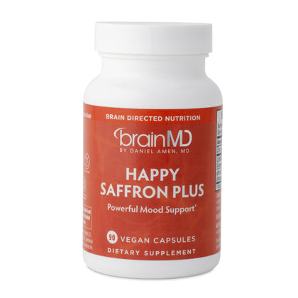 BrainMD Happy Saffron Plus front view of packaging