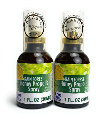 Brazilian Novomel Propolis and Rain Forest Honey Oral Spray front view