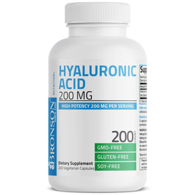 Bronson Hyaluronic Acid 200 mg capsules with measuring spoon