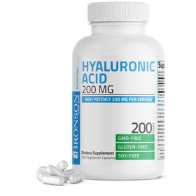 Bronson Hyaluronic Acid 200 mg Sodium Hyaluronate 200 Capsules front view