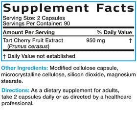 Bronson Tart Cherry Maximum Strength capsules on a wooden surface
