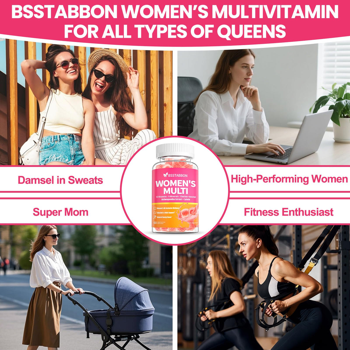 BSSTABBON Methylated Womens Multivitamin Gummy nutritional information
