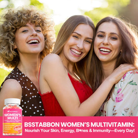 BSSTABBON Methylated Womens Multivitamin Gummy on a kitchen counter