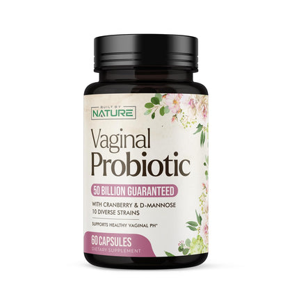 Built by Nature Vaginal Probiotics 60 Capsules front view