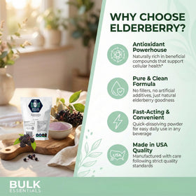 Bulk Essentials Elderberry Extract Powder 250g packaging