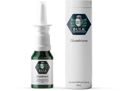 Bulk Essentials Glutathione Supplement Spray front view, 200mg per spray