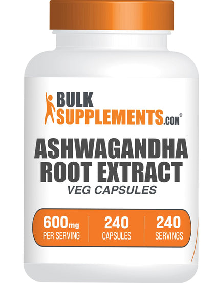 BulkSupplements Ashwagandha Extract Capsules front view packaging