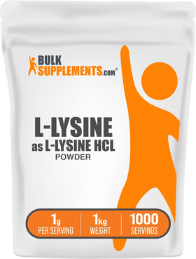 BulkSupplements L-Lysine Powder 1kg front view